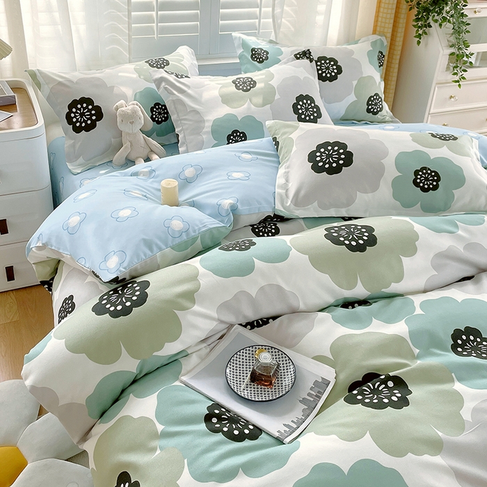 91家纺网 家纺一手货源 找家纺 美宜家 2025新款植物羊绒加厚斜纹磨毛单被套 七里香