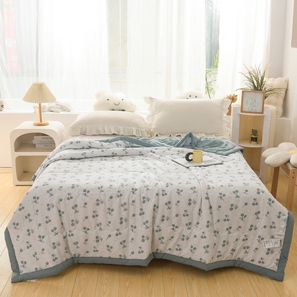 91家纺网 家纺一手货源 找家纺 （总）伊婷人家纺 2024新款泡泡棉印花透气爽肤被