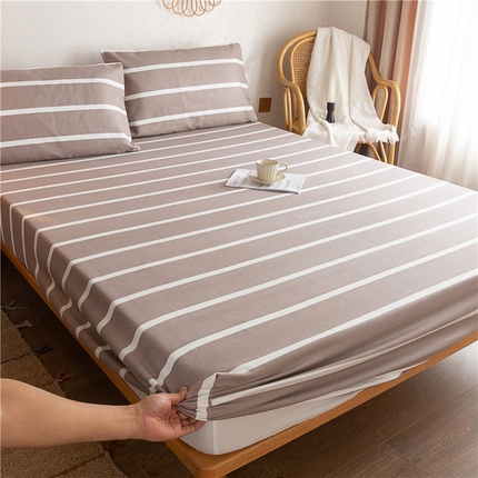 91家纺网 家纺一手货源 找家纺 金泰莱 2025新款全棉老粗布床笠纯棉床笠全棉床笠 望月