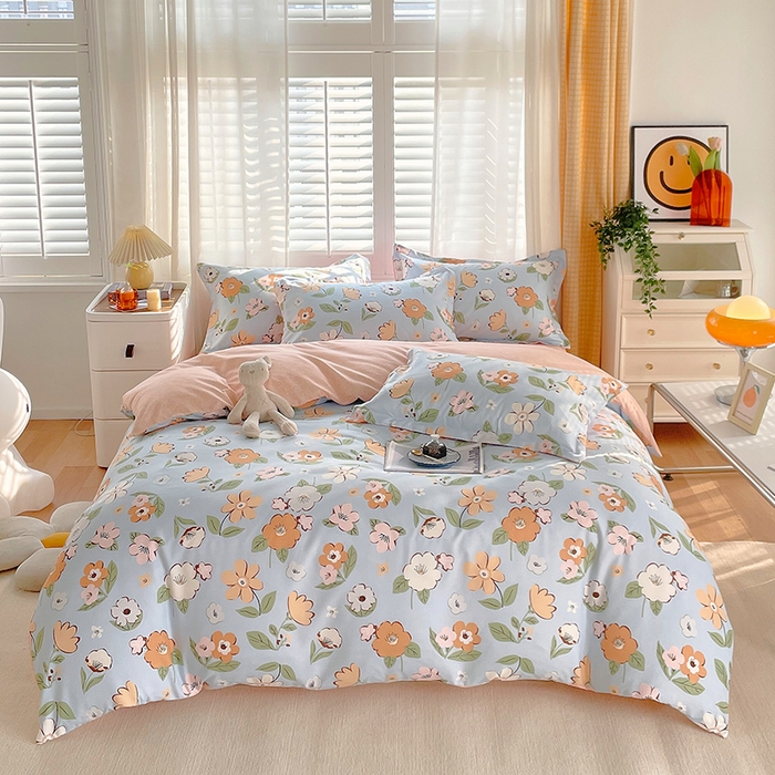 91家纺网 家纺一手货源 找家纺 （总）美宜家  2025新款植物羊绒加厚斜纹磨毛单被套四件套