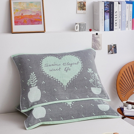 91家纺网 家纺一手货源 找家纺 （总）美宜家 2025新款全棉四层纱布中国风枕巾