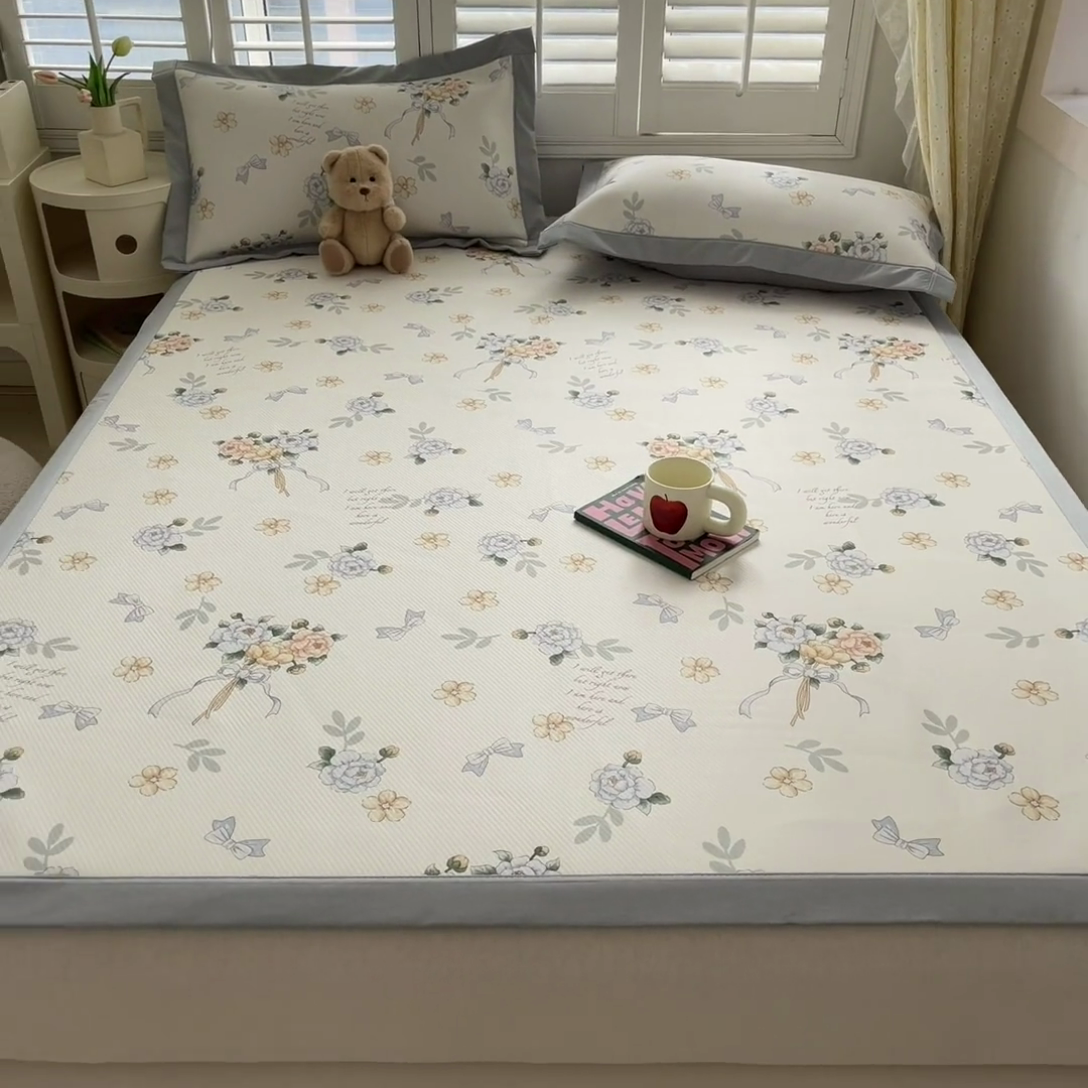 91家纺网 家纺一手货源 找家纺 星座-2025大斜纹复合冰丝凉席 拈花湾兰