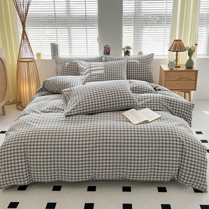 梦莱斯 2024新款亲肤水洗棉四件套 尚品灰