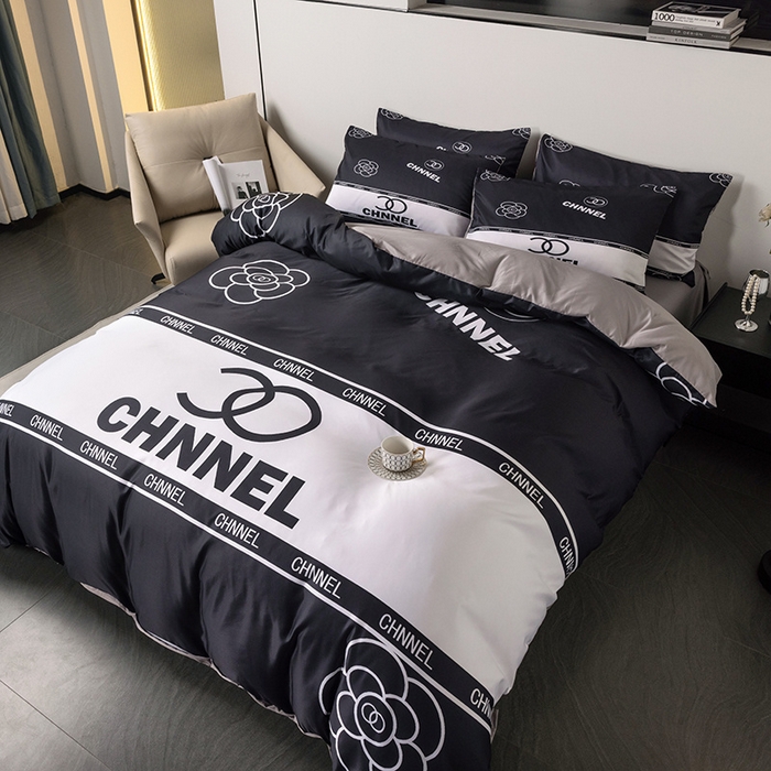 91家纺网 家纺一手货源 找家纺 摩卡家纺 2024新品水洗真丝轻奢系列 小香-黑