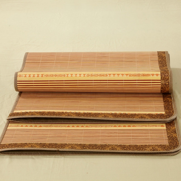 91家纺网 家纺一手货源 找家纺 新月家纺（锦威郎） 2024新款夏季竹席冰藤折叠双面席子 黄金海岸1