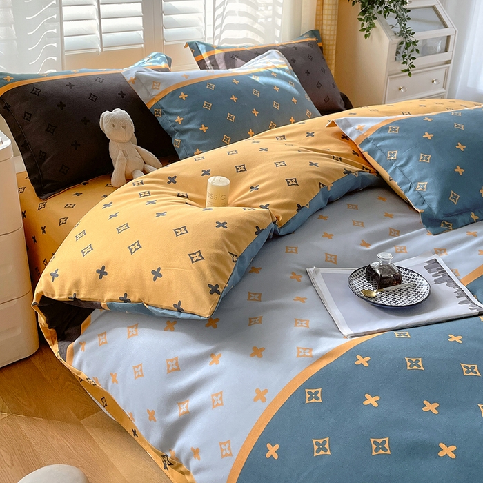 91家纺网 家纺一手货源 找家纺 美宜家 2025新款植物羊绒加厚斜纹磨毛单被套 诺曼蒂