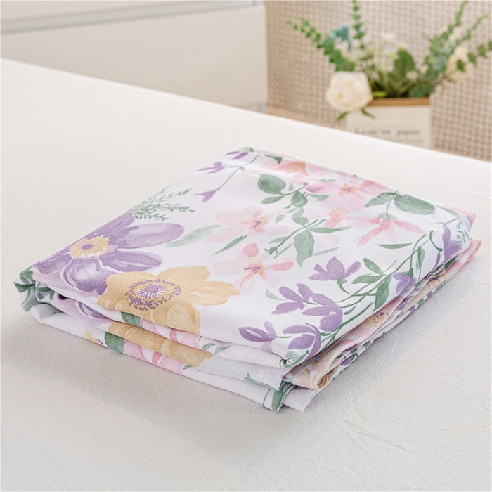 91家纺网 家纺一手货源 找家纺 金泰莱 2025新款印花竹纤维凉席三件套软凉席竹席盖毯子 鸿韵-粉