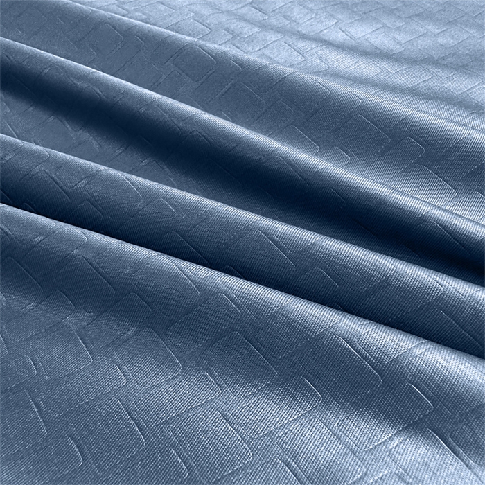 91家纺网 家纺一手货源 找家纺 古吉梦 2024新款水洗真丝提花四件套--迪梦  宾利蓝+山灰