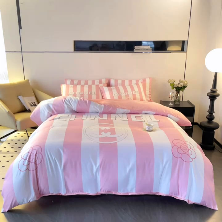 91家纺网 家纺一手货源 找家纺 摩卡家纺 2024新品水洗真丝轻奢系列 山茶-粉