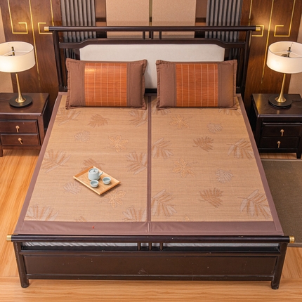 新月家纺（锦威郎） 2024新款夏季竹席冰藤折叠双面席子 冰玉养生席