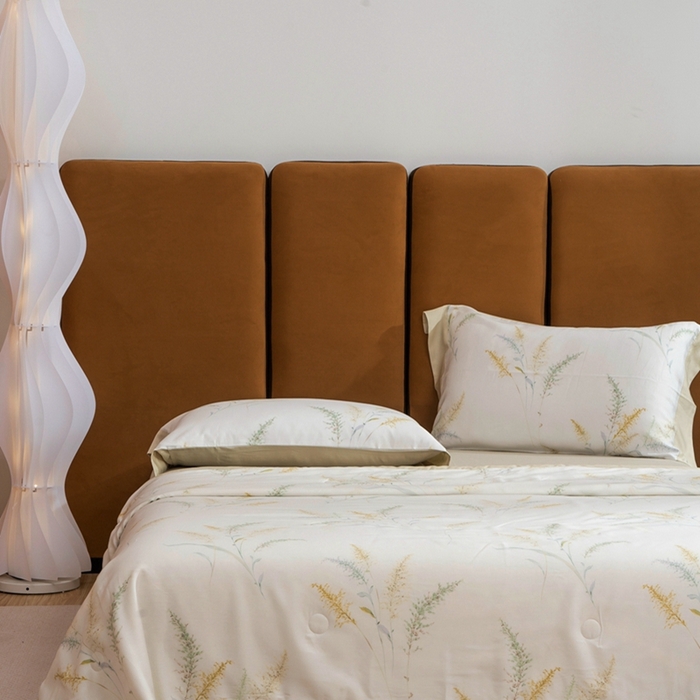 91家纺网 家纺一手货源 找家纺 黛舒家居 2024新款莱赛尔天丝大豆夏被四件套 宛夏