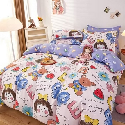 美宜家 2025新款植物羊绒加厚斜纹磨毛单被套 樱桃丸子