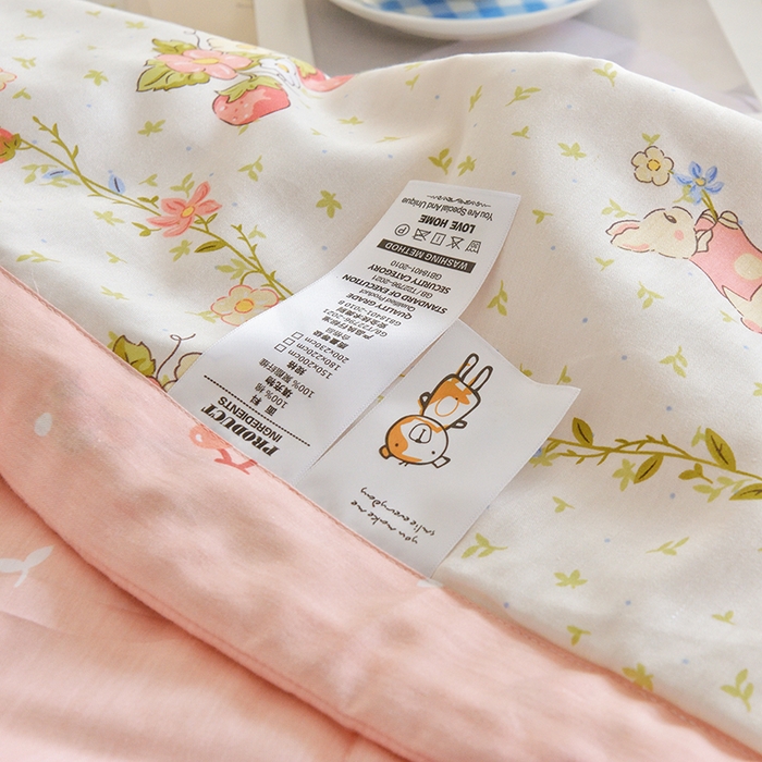 91家纺网 家纺一手货源 找家纺 德芙 2024新款全棉小碎花夏被被子被芯 竹烟波月