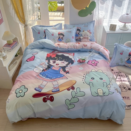 91家纺网 家纺一手货源 找家纺 （总）宝薇家纺2025春夏新品数码印花60支有氧真丝水洗夏季天丝四件套