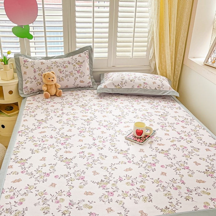 91家纺网 家纺一手货源 找家纺 星座-2025大斜纹复合冰丝凉席 小熊花园