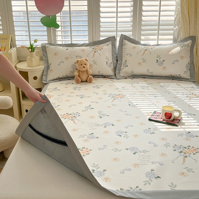 91家纺网 家纺一手货源 找家纺 星座-2025大斜纹复合冰丝凉席 拈花湾兰