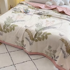 91家纺网 家纺一手货源 找家纺 德芙 2024新款全棉小碎花夏被被子被芯 万顷琉璃