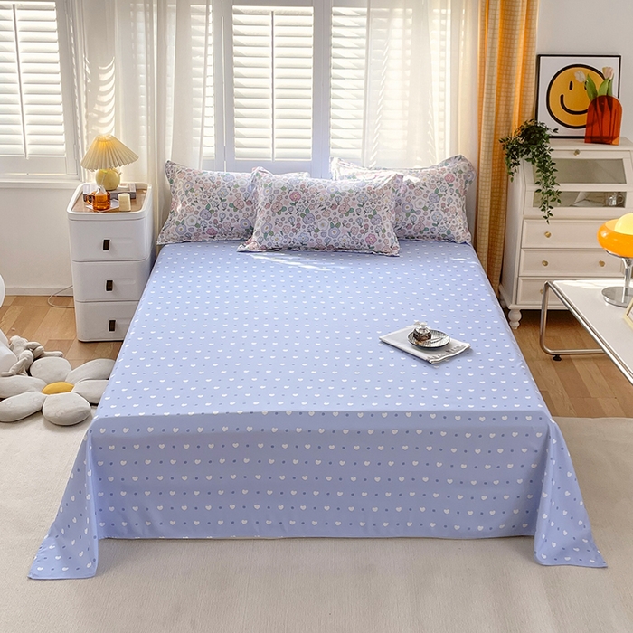 91家纺网 家纺一手货源 找家纺 美宜家  2025新款植物羊绒加厚斜纹磨毛单被套四件套 紫菀