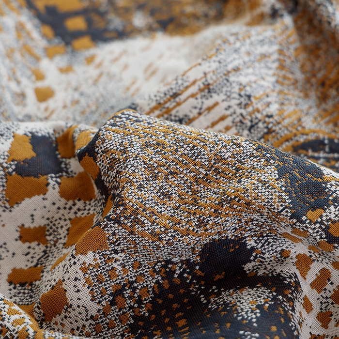 91家纺网 家纺一手货源 找家纺 朴尔毛巾被2024年新品全棉细纱编织纹AB版透气枕巾 抽象秋意52*78cm