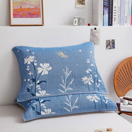 91家纺网 家纺一手货源 找家纺 （总）美宜家 2025新款全棉四层纱布中国风枕巾