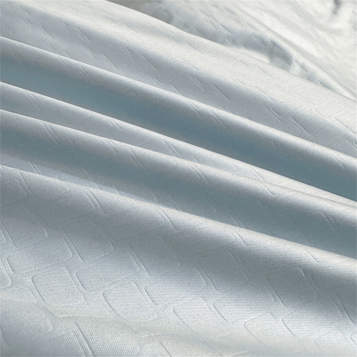 91家纺网 家纺一手货源 找家纺 古吉梦 2024新款水洗真丝提花四件套--迪梦  天空蓝+海青