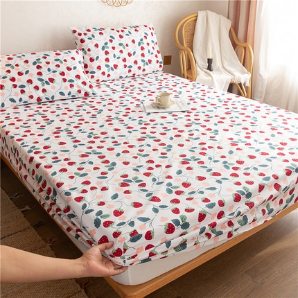 91家纺网 家纺一手货源 找家纺 金泰莱 2025新款全棉老粗布床笠纯棉床笠全棉床笠 暖莓