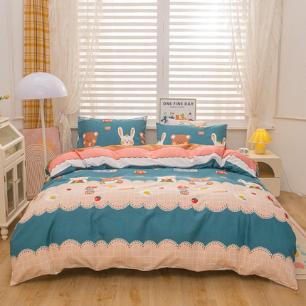 91家纺网 家纺一手货源 找家纺 莎臣豹 2025新款植物羊绒印花四件套 趣味时光