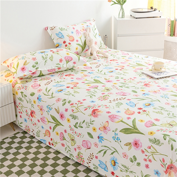 91家纺网 家纺一手货源 找家纺 金泰莱 2025新款印花竹纤维凉席三件套软凉席竹席盖毯子 微醺