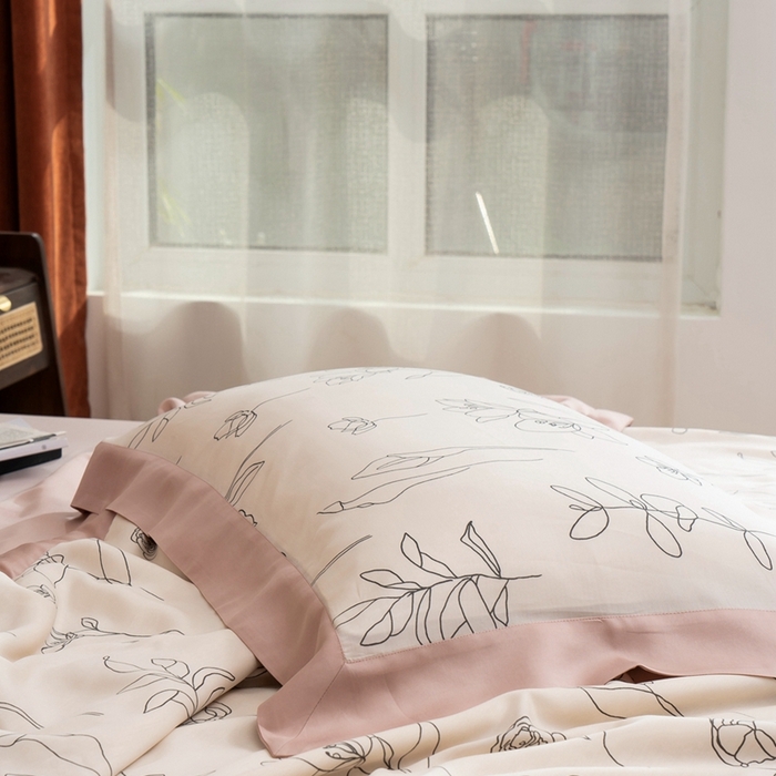 91家纺网 家纺一手货源 找家纺 黛舒家居 2024新款莱赛尔天丝大豆夏被四件套 花魅