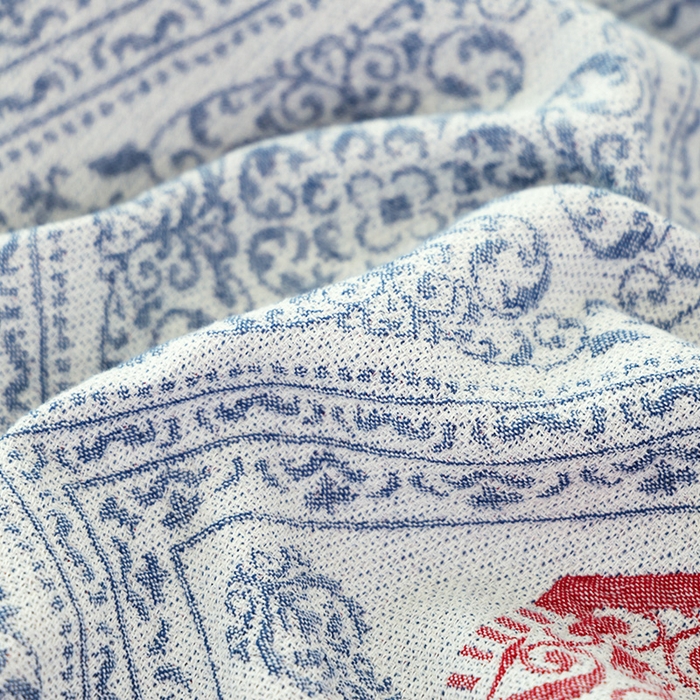 91家纺网 家纺一手货源 找家纺 朴尔毛巾被2024新款彩棉国潮风全棉六层纱布枕巾 芳华-枕巾52*78cm