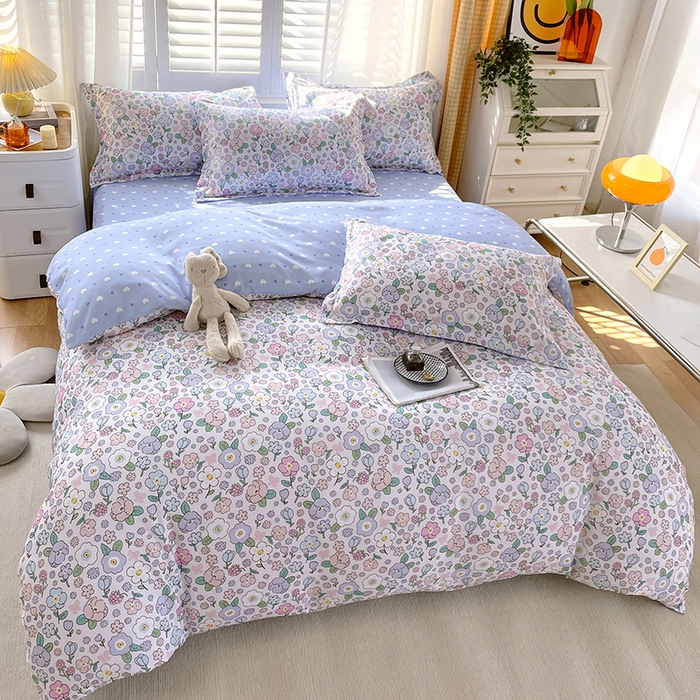 91家纺网 家纺一手货源 找家纺 美宜家 2025新款植物羊绒加厚斜纹磨毛单被套 紫菀