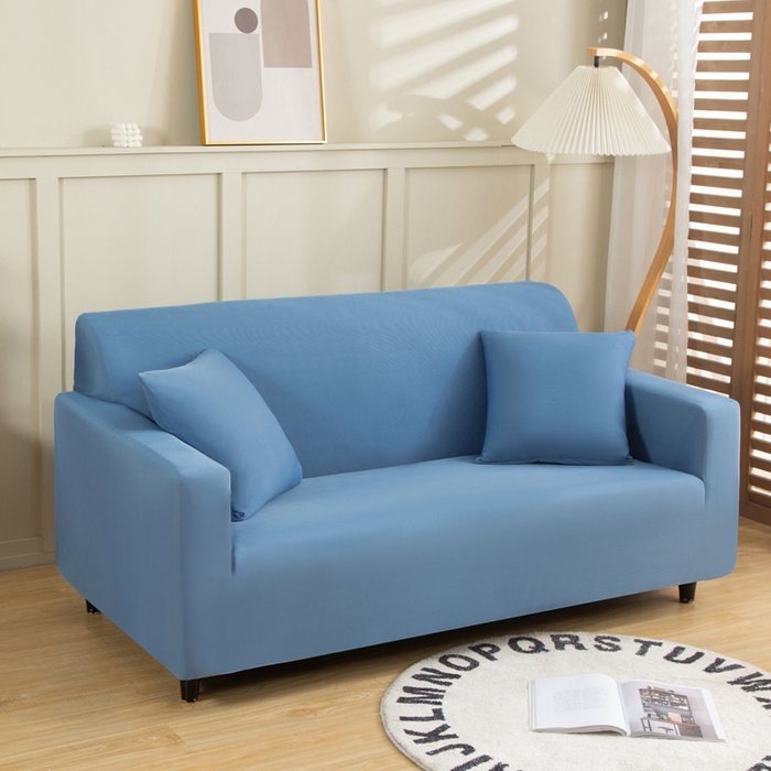 91家纺网 家纺一手货源 找家纺 兴妮雅家纺 2024新款凉感丝沙发套 凉感丝雾蓝