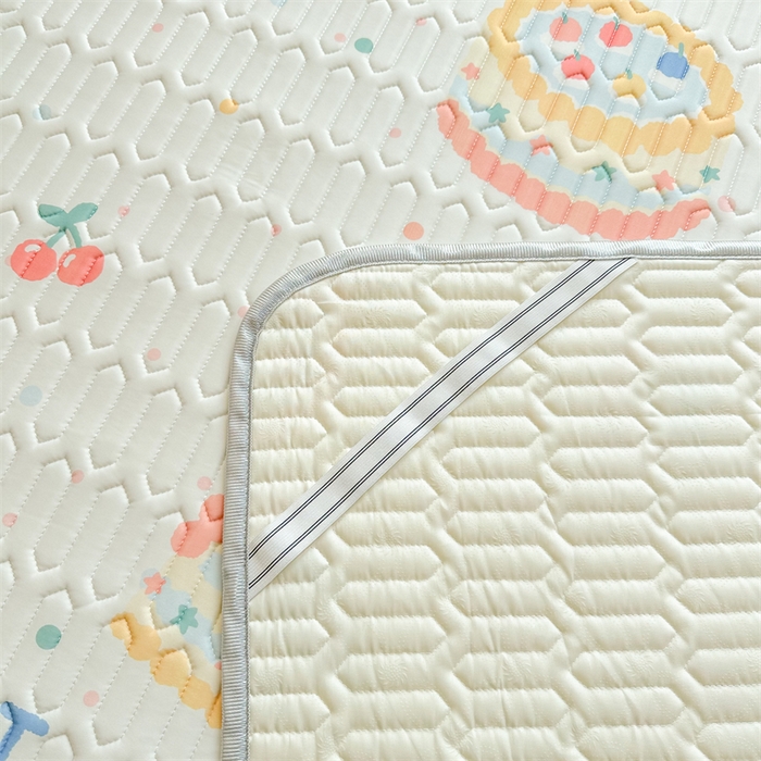 91家纺网 家纺一手货源 找家纺 慕尚家纺 2025新款凉感丝印花乳胶凉席 可口蛋糕