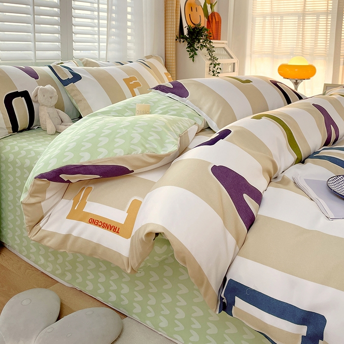 91家纺网 家纺一手货源 找家纺 美宜家 2025新款植物羊绒加厚斜纹磨毛单被套 布莱顿