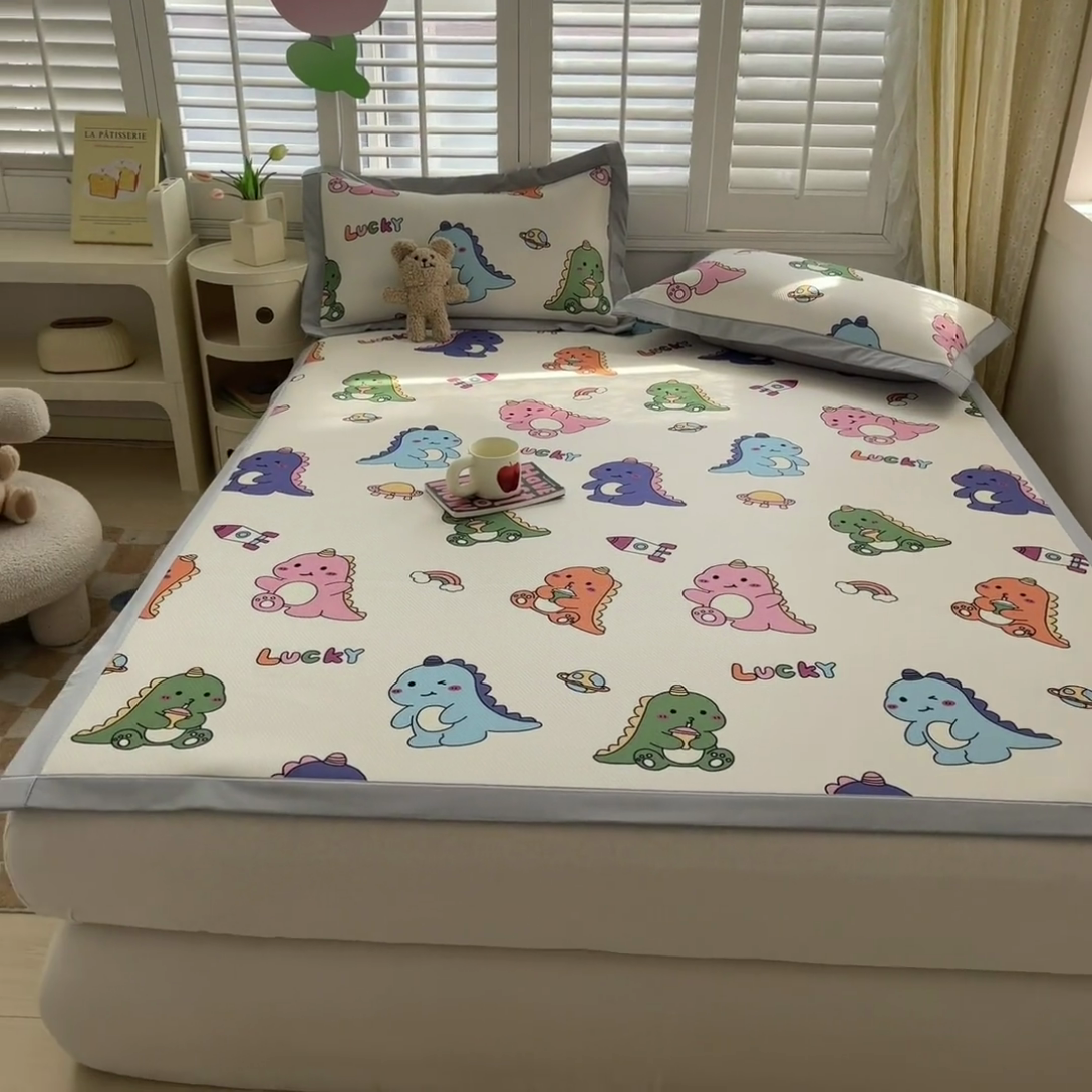 91家纺网 家纺一手货源 找家纺 星座-2025大斜纹复合冰丝凉席 七彩龙