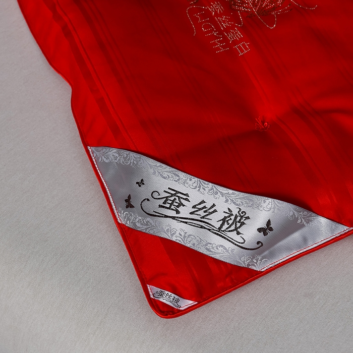 91家纺网 家纺一手货源 找家纺 美伦美 2024新款全棉提花手工订花被芯冬被春秋冬被夏被  提花-热情红