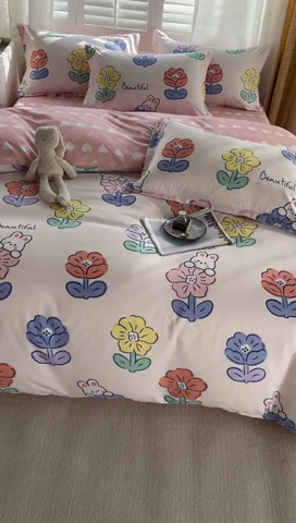 91家纺网 家纺一手货源 找家纺 美宜家 2025新款植物羊绒加厚斜纹磨毛单被套 青青花田