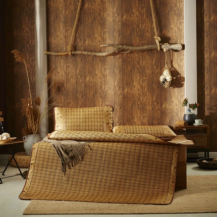 （总）新月家纺（锦威郎） 2024新款罗马格藤席凉席