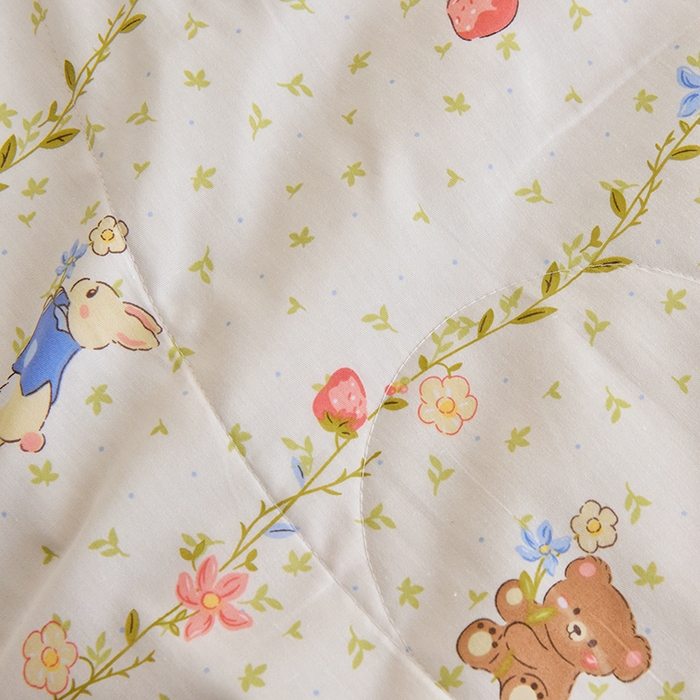 91家纺网 家纺一手货源 找家纺 德芙 2024新款全棉小碎花夏被被子被芯 竹烟波月