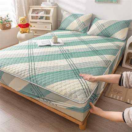 91家纺网 家纺一手货源 找家纺 小萌虎 2024新款冰丝胶质凉席-床笠款 格调