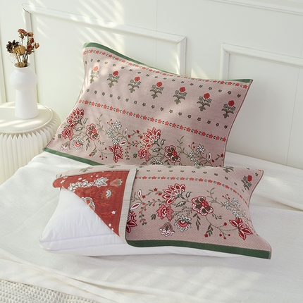 91家纺网 家纺一手货源 找家纺 （总）朴尔毛巾被2024年新品全棉细纱编织纹AB版透气枕巾