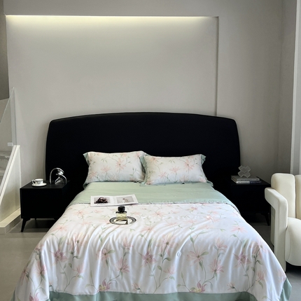 91家纺网 家纺一手货源 找家纺 （总）南通朵美纺织品有限公司 2025新款50支天丝印花夏被四件套