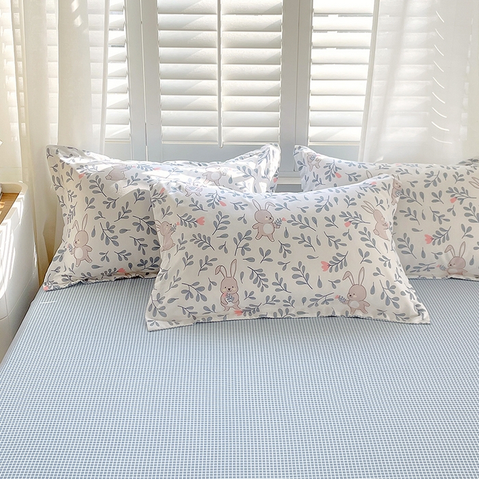 91家纺网 家纺一手货源 找家纺 美宜家 2025新款植物羊绒加厚斜纹磨毛单被套 萌萌兔