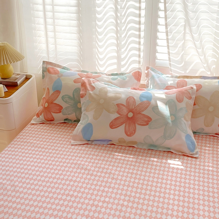 91家纺网 家纺一手货源 找家纺 美宜家 2025新款植物羊绒加厚斜纹磨毛单被套 花束之美