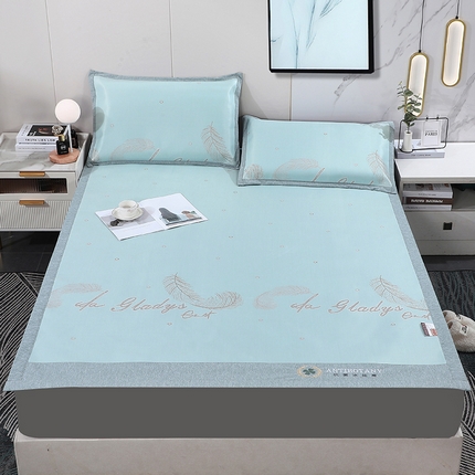 91家纺网 家纺一手货源 找家纺 （总）新月家纺（锦威郎） 2024新款防滑无纺布牛奶冰丝席