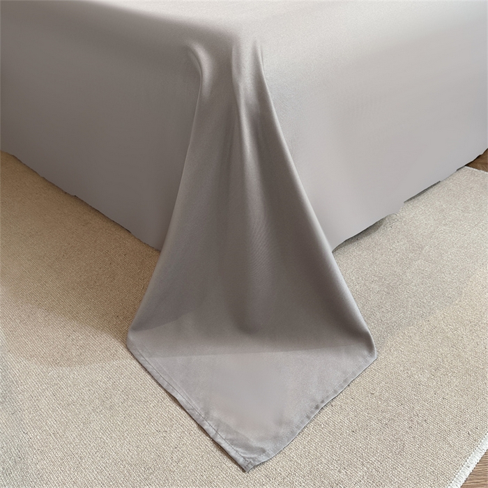 91家纺网 家纺一手货源 找家纺 古吉梦 2024新款水洗真丝提花四件套--迪梦  山灰+中灰