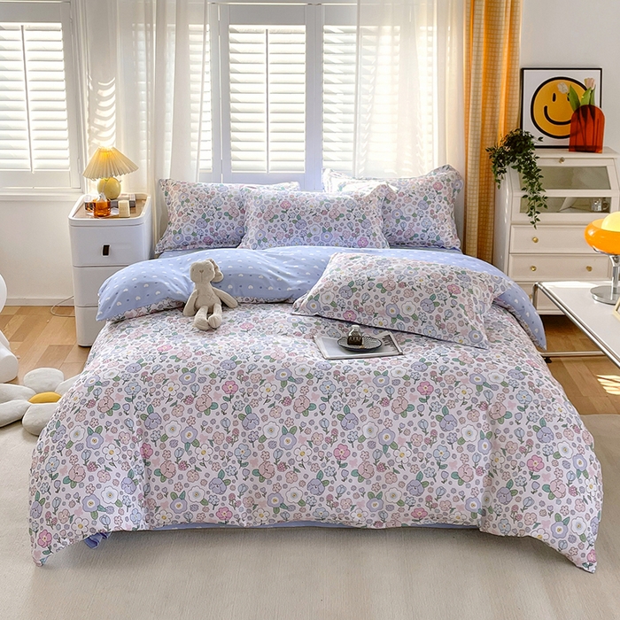 91家纺网 家纺一手货源 找家纺 美宜家 2025新款植物羊绒加厚斜纹磨毛单被套 紫菀