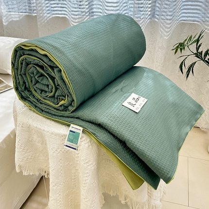 91家纺网 家纺一手货源 找家纺 （总）美宜家 2025新款纯色双拼水洗泡泡棉夏凉被空调被