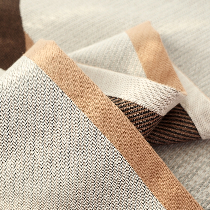 91家纺网 家纺一手货源 找家纺 朴尔毛巾被2024年新品全棉细纱编织纹AB版透气枕巾 花萌萌-咖52*78cm