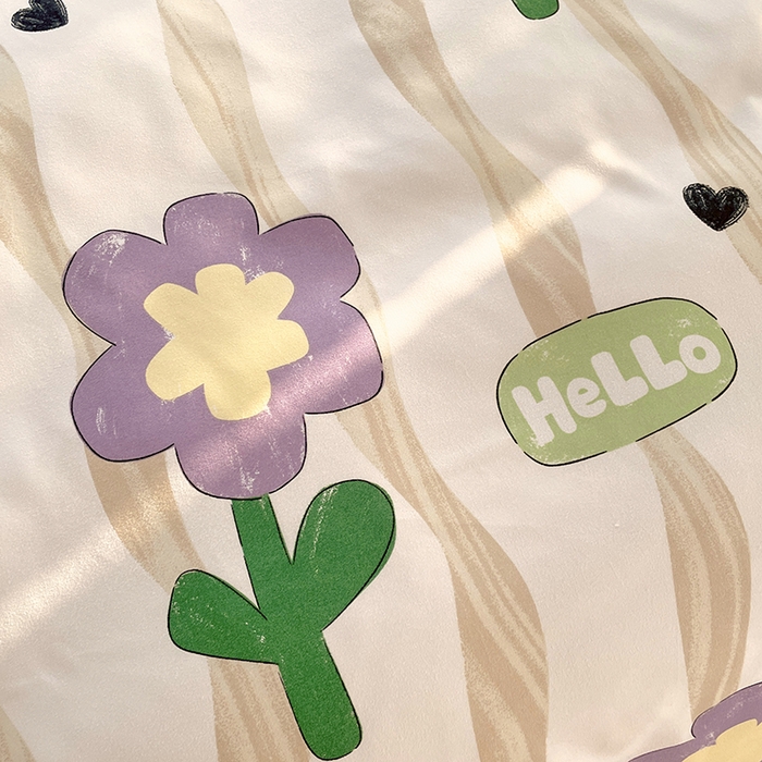 91家纺网 家纺一手货源 找家纺 美宜家 2025新款植物羊绒加厚斜纹磨毛单被套 春意阑珊